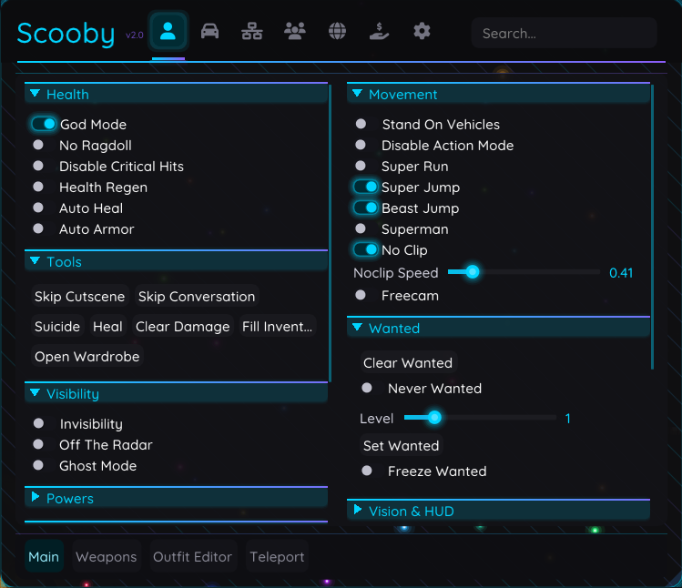 Menu preview